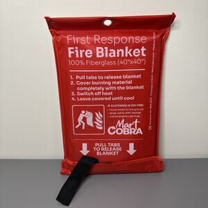 NEW First Response Fire Blanket - Fire Protection 40”X40” Unused Unopened